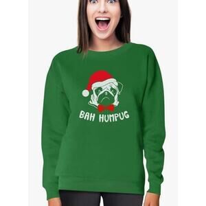 Ugly Christmas Sweatshirt- Bah Hum Pug. New in package Size Small